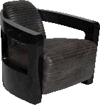 Mars Chair Parchment Black Gloss
