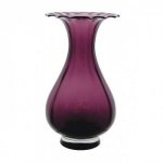 DARTINGTON CRYSTAL AURA MULBERRY MEDIUM OPTIC VASE