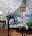 Thibaut Gazebo Parrot Toile Fabric