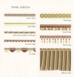 COLEFAX AND FOWLER PAVILION TRIMMINGS PINK GREEN