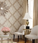 Thibaut Filigree Sydney Damask  Wallpaper