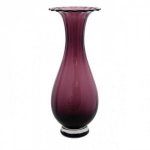 DARTINGTON CRYSTAL AURA MULBERRY TALL OPTIC VASE