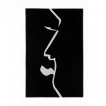 NOBILIS FIGURE RUG (BLACK AND WHITE, 1.8 x 2.7)
