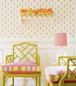Thibaut Small Print Resource Vol II Tootsie Wallpaper