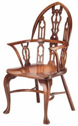HANDMADE GOTHIC SPLAT BACK WINDSOR CHAIR