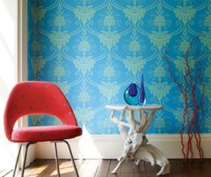 Anna French Wildflora Damask Wallpaper