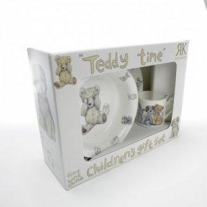 ROY KIRKHAM BONE CHINA | TEDDY TIME CUP, PLATE AND BOWL