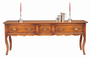 PANELLED SERVER WITH FRENCH CABRIOLE LEG