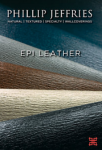 Phillip Jeffries Epi Leather Black Wallpaper