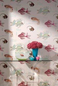 Nina Campbell Perroquet Aquarium Wallpaper