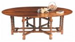 BOBBIN DOUBLE GATE LEG DINING TABLE