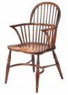 LOW BACK WINDSOR STICK BACK ARMCHAIR