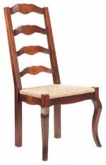 PROVENCAL LADDER BACK CHAIR WITH CABRIOLE LEG